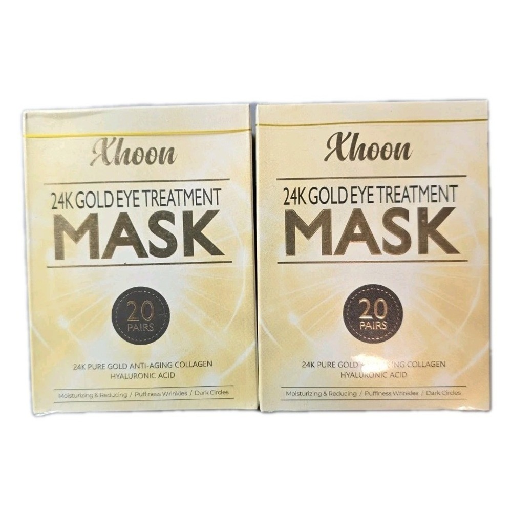 Xhoon 24K Gold Eye Treatment Mask‎ 20 Pairs - LOT of 2